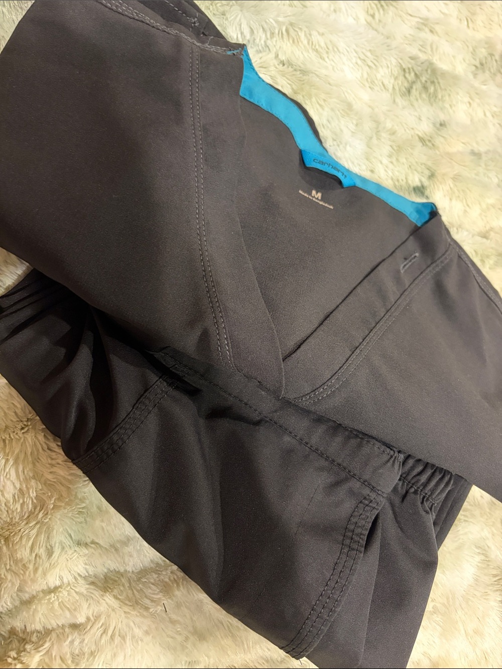 Woman’s Force Carhartt black scrub SET sz medium nurses medical hospital uniform - Picture 4 of 15